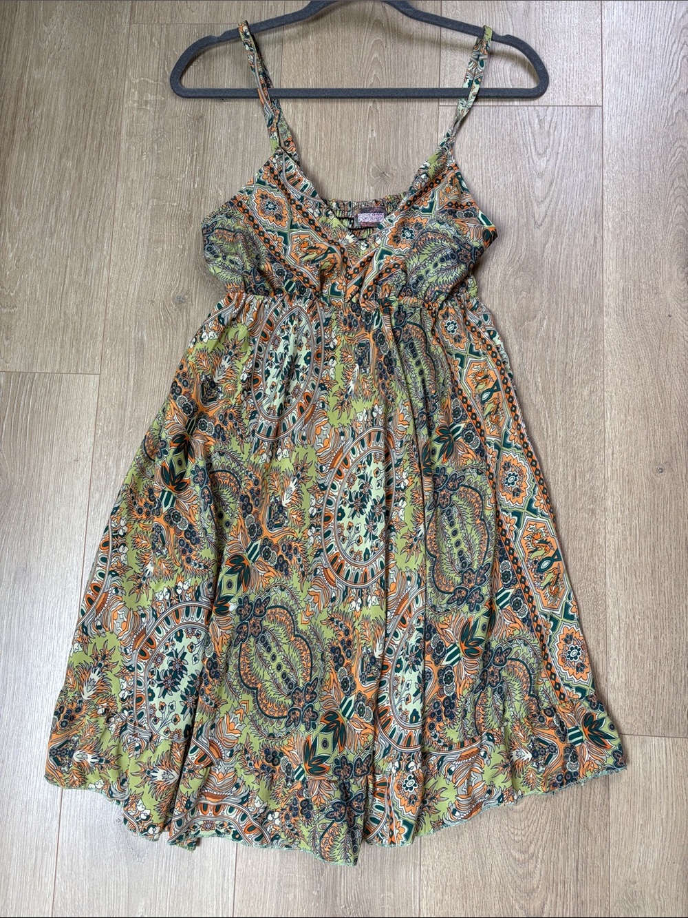Lightweight Sundress in Olive & Gold